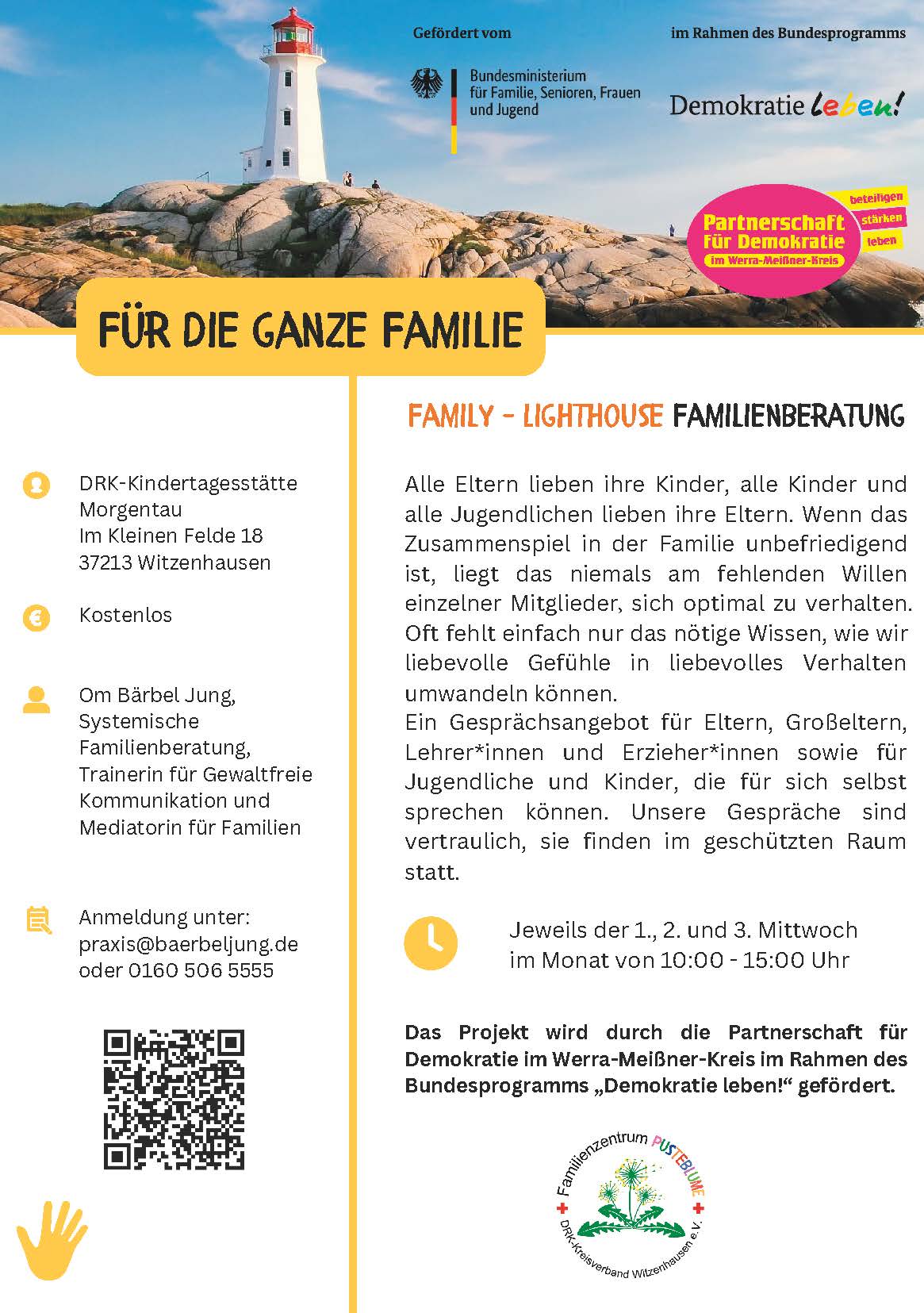 Flyer Familienberatung Lighthouse Witzenhausen